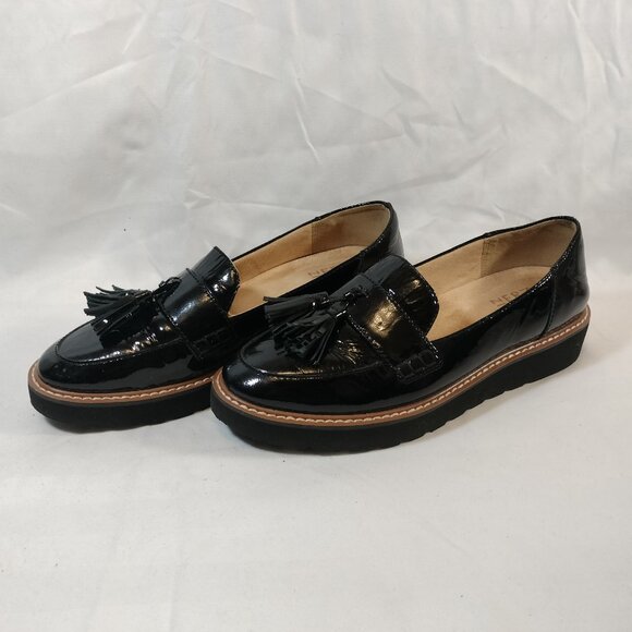 Naturalizer August Black Patent Leather Tassel Loafers - Picture 5 of 9